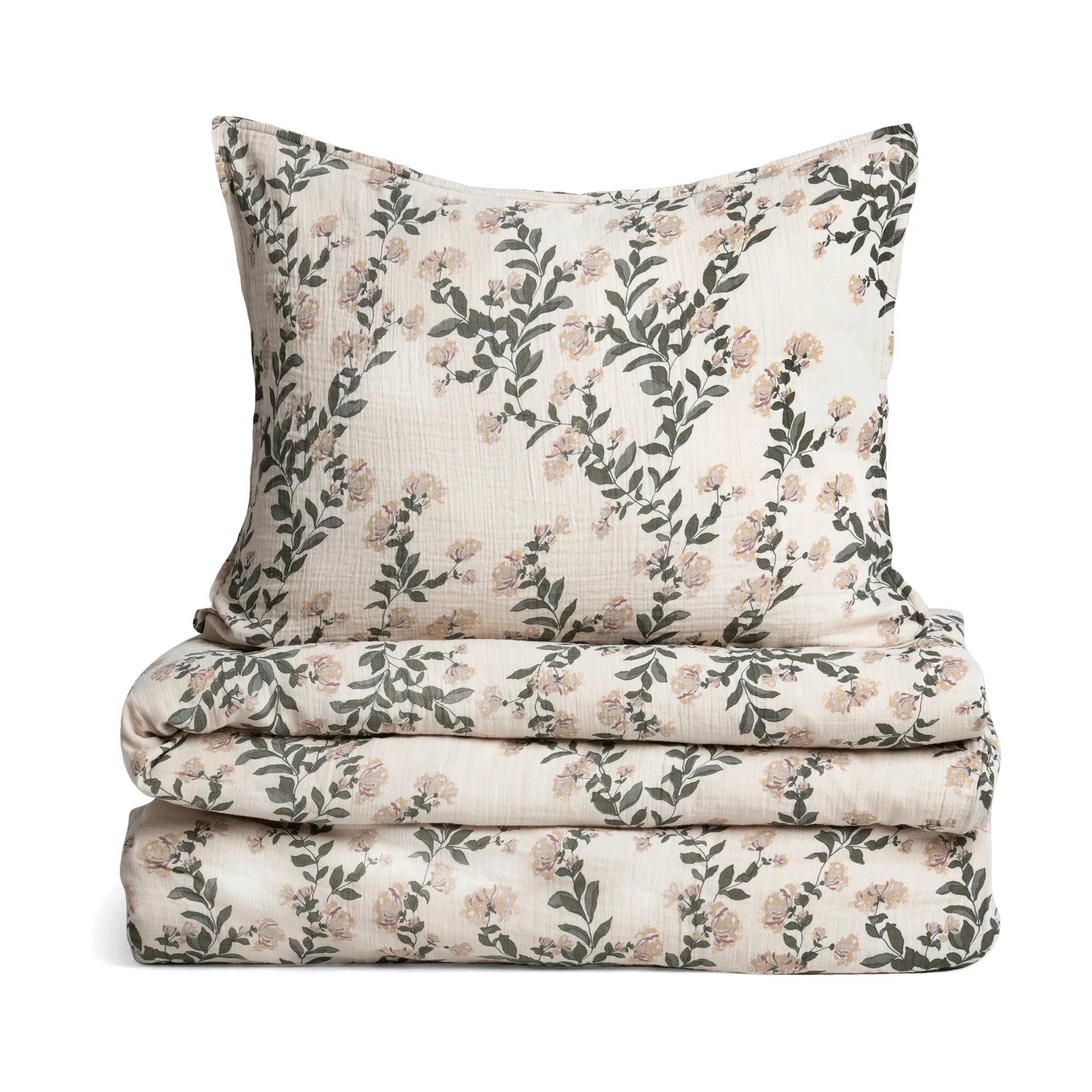 Honeysuckle Muslin sengesæt, 150x210 cm/50x60 cm Garbo&Friends