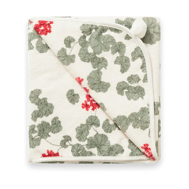 Pelargonium Terry håndklæde med hætte, 80x80 cm Garbo&Friends