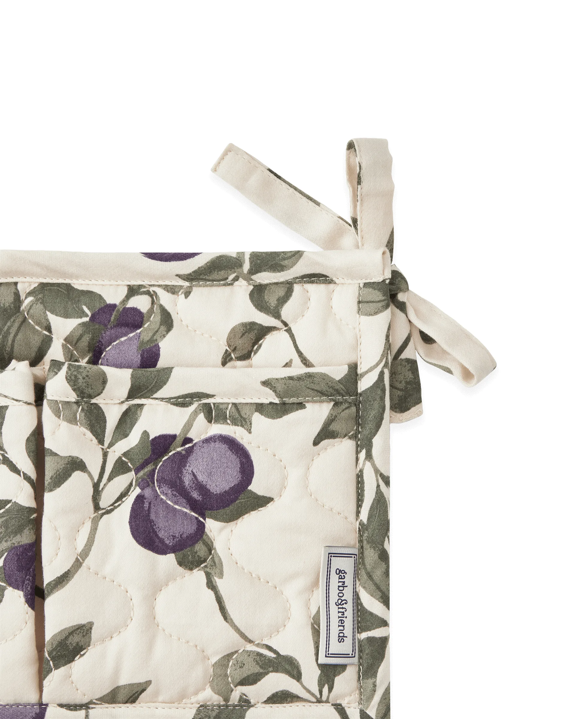 Plomme satin quiltet sengetaske, 43x18 cm Garbo&Friends