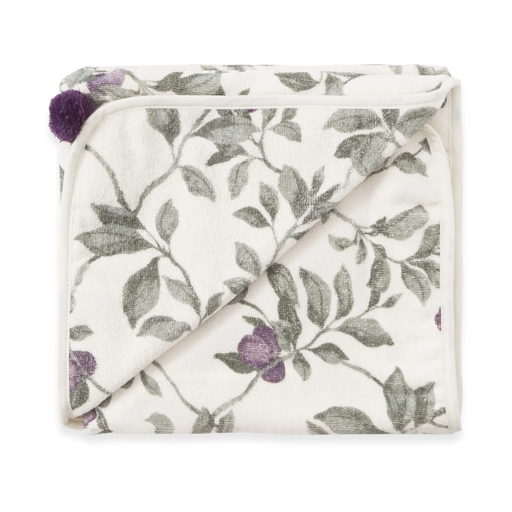 Plum frottéhåndklæde med hætte, 80x80 cm Garbo&Friends