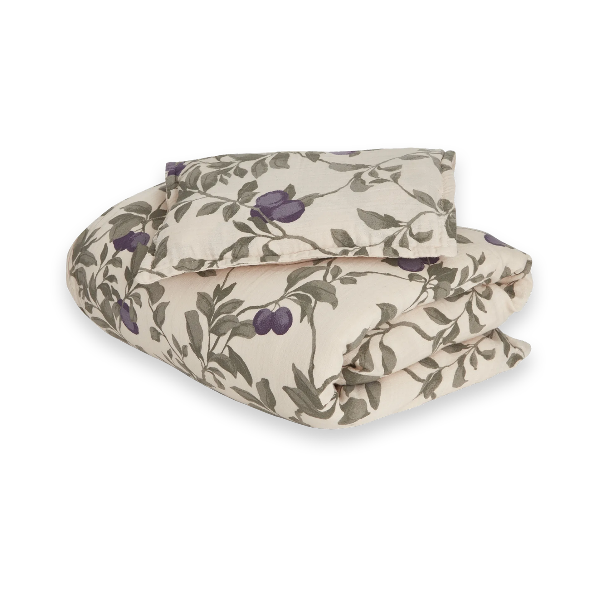 Plum Muslin sengetøj baby, 70x80 cm/28x35 cm Garbo&Friends