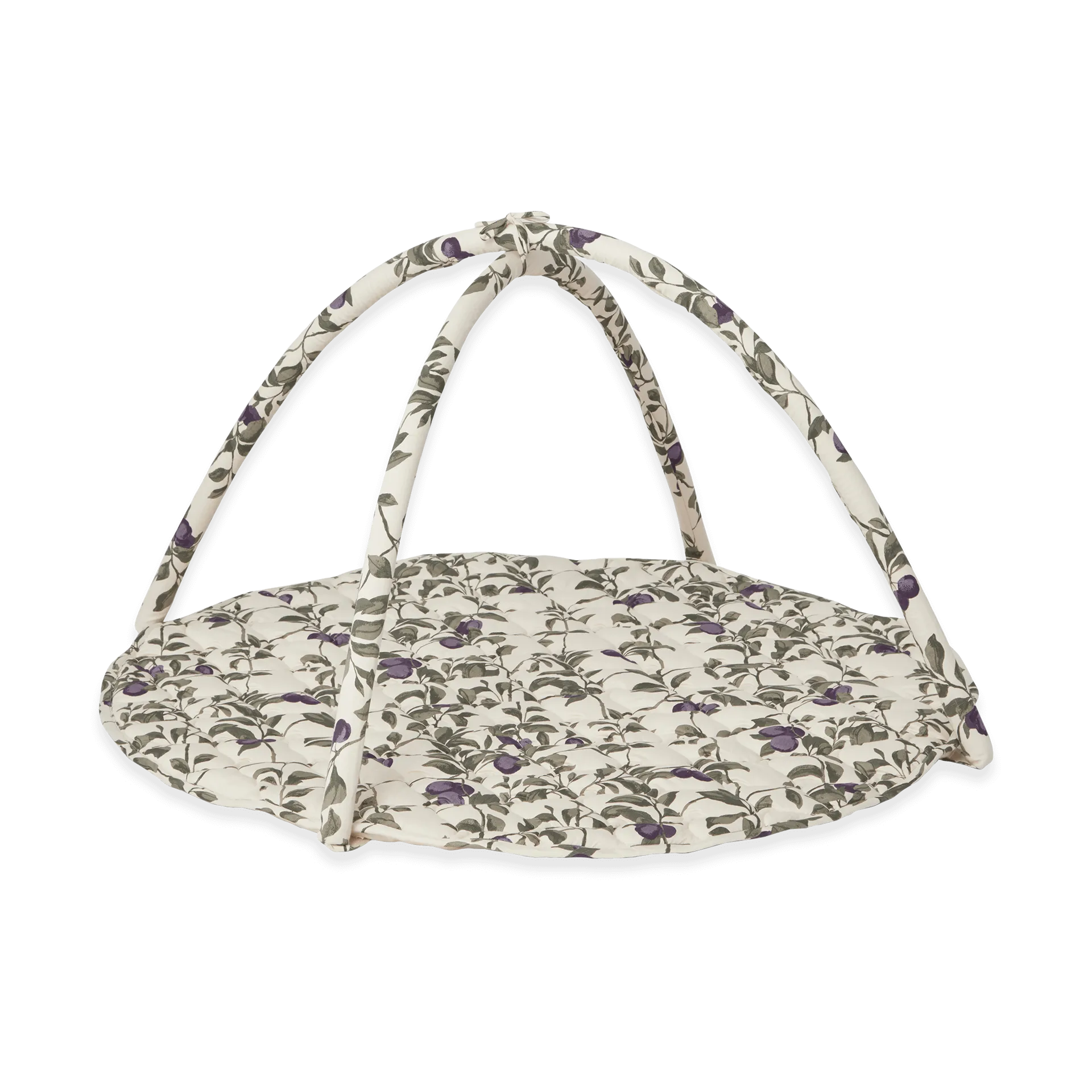 Plum satin quiltet babygym, Ø90 cm Garbo&Friends