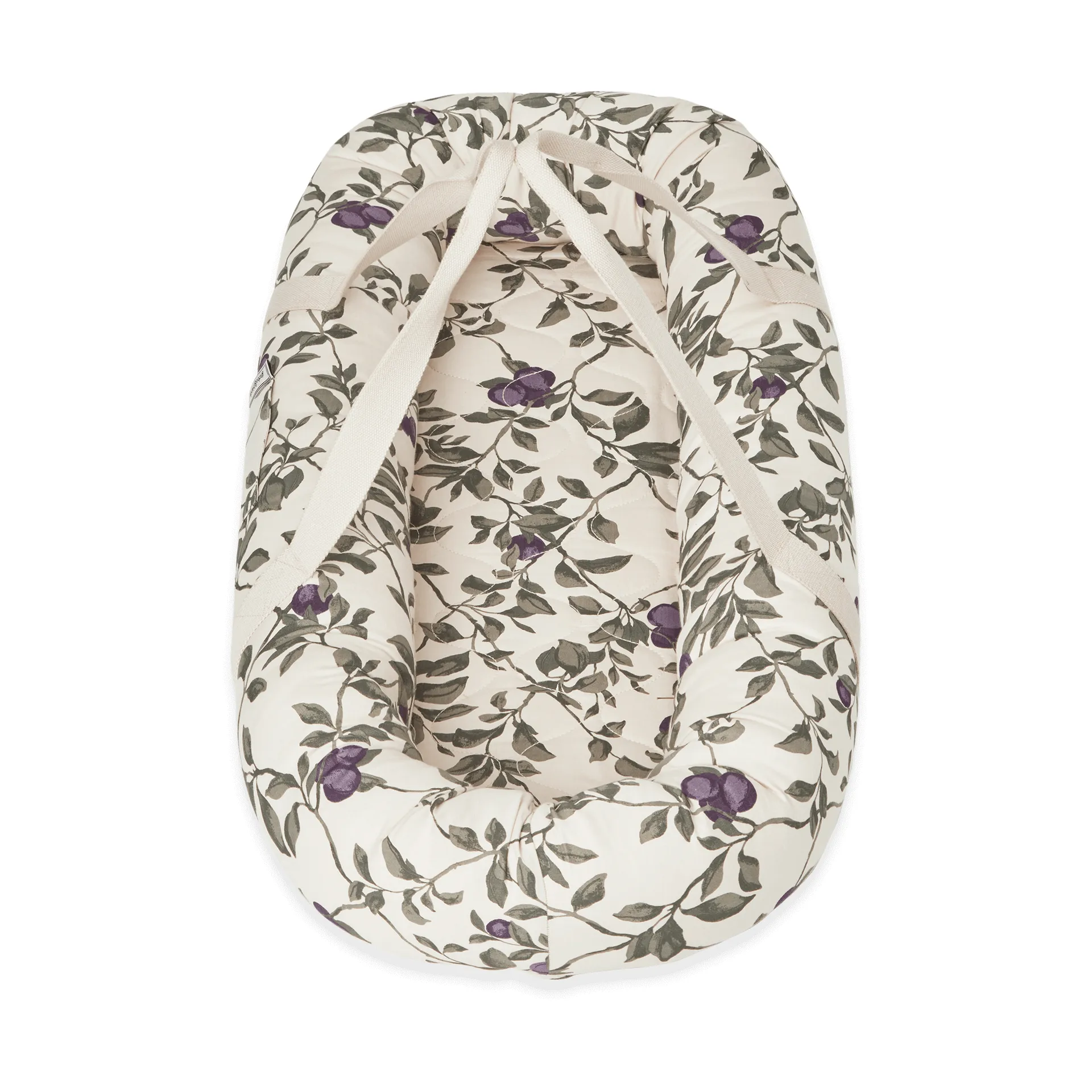 Plum satin quiltet babynest, 43x87x16cm Garbo&Friends