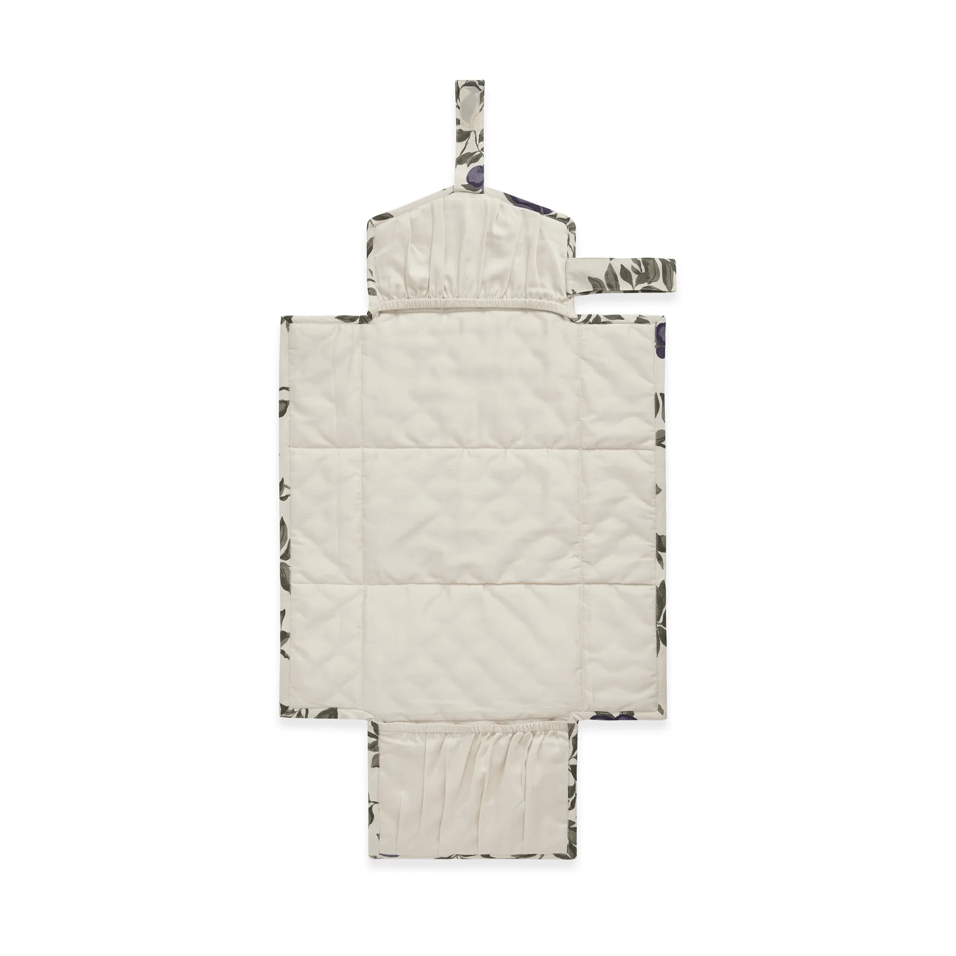 Plum satin quiltet change to go, bærbar puslepude, 46x80 cm Garbo&Friends