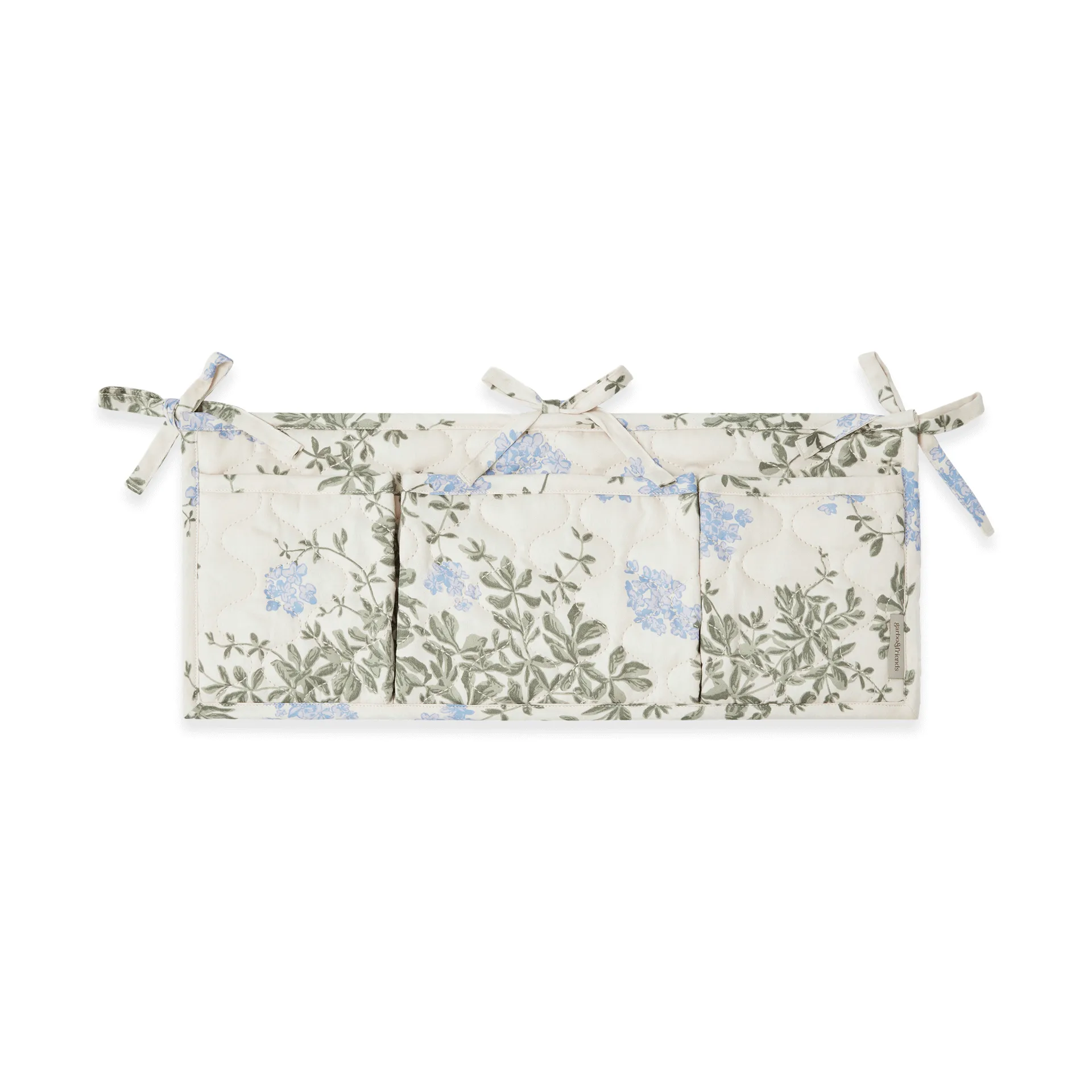 Plumbago satin quiltet senge lomme, 43x18cm Garbo&Friends