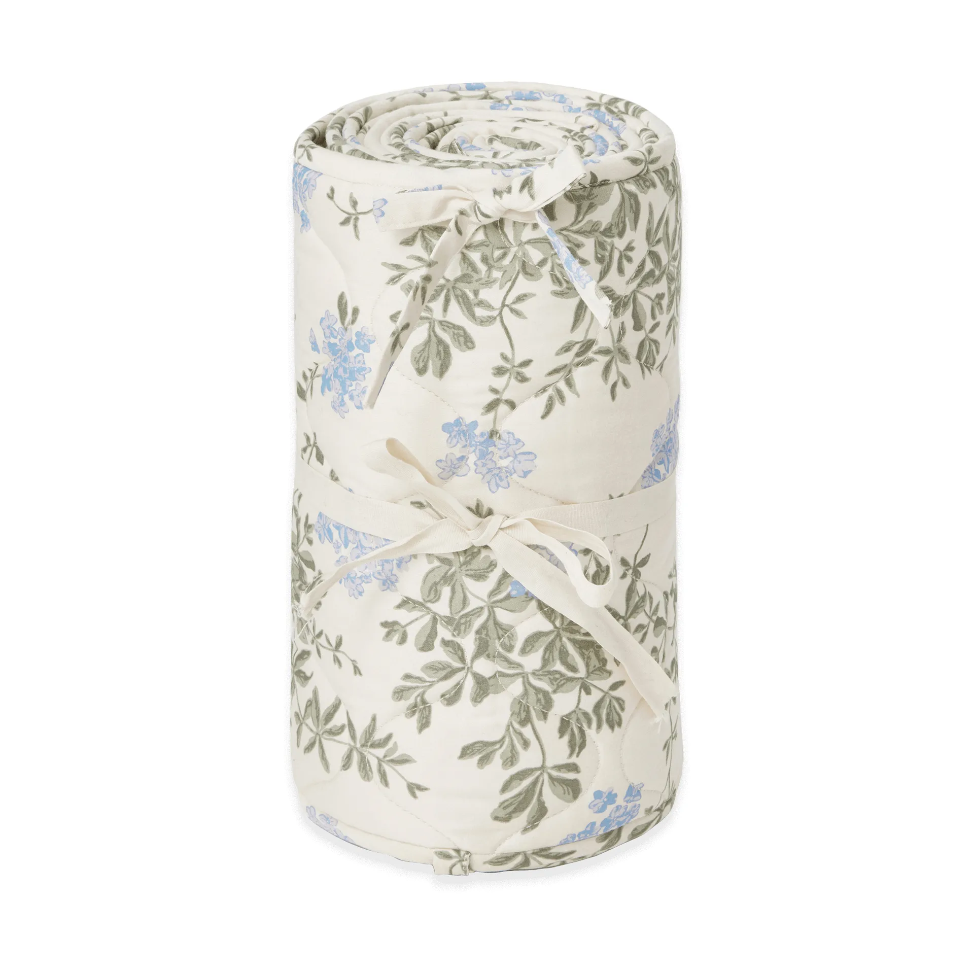 Plumbago satin quiltet tremmesengsbeskytter, 30x360 cm Garbo&Friends