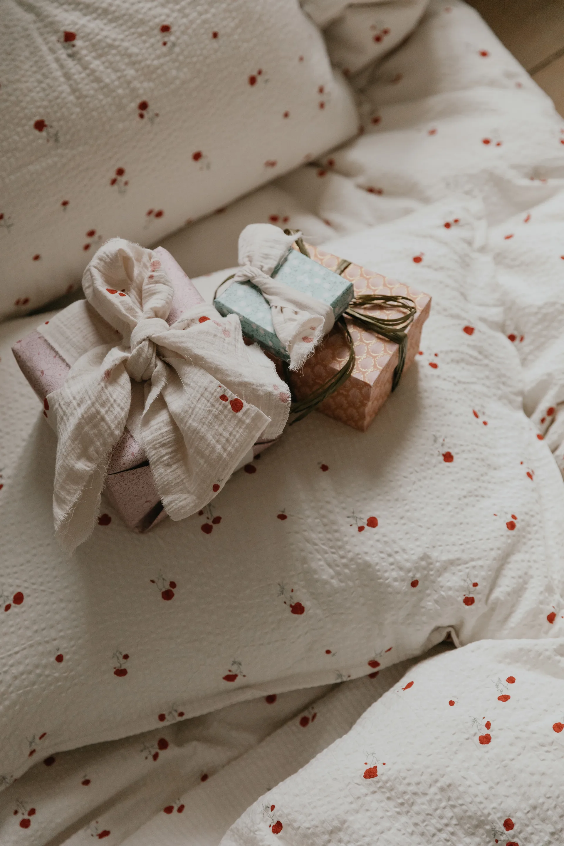 Poppy Muslin tæppe 2 dele, 60x60 cm Garbo&Friends