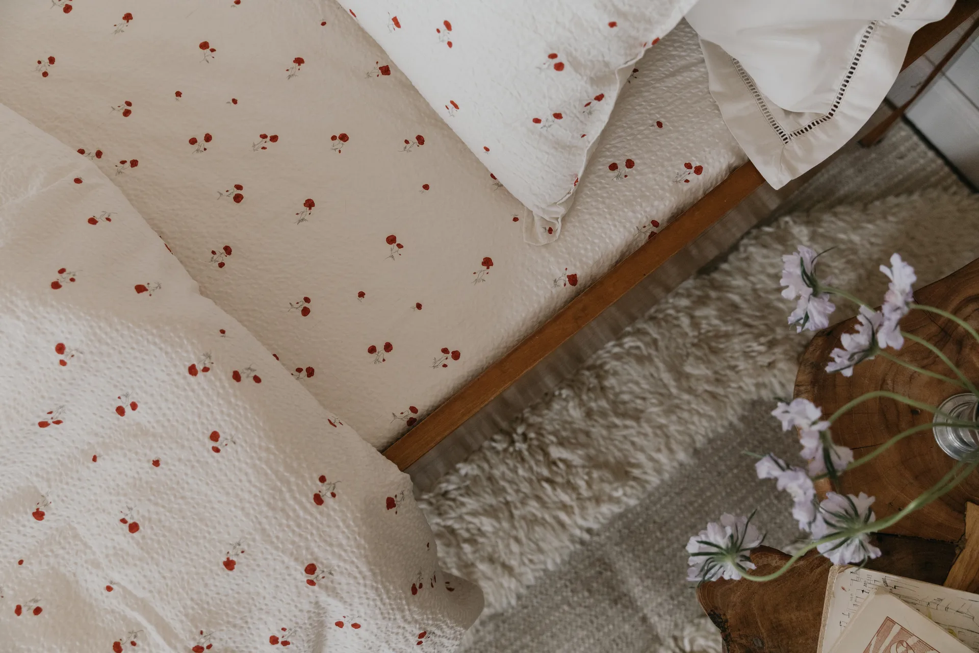 Poppy Seersucker faconsyet lagen, 160x200x30 cm Garbo&Friends