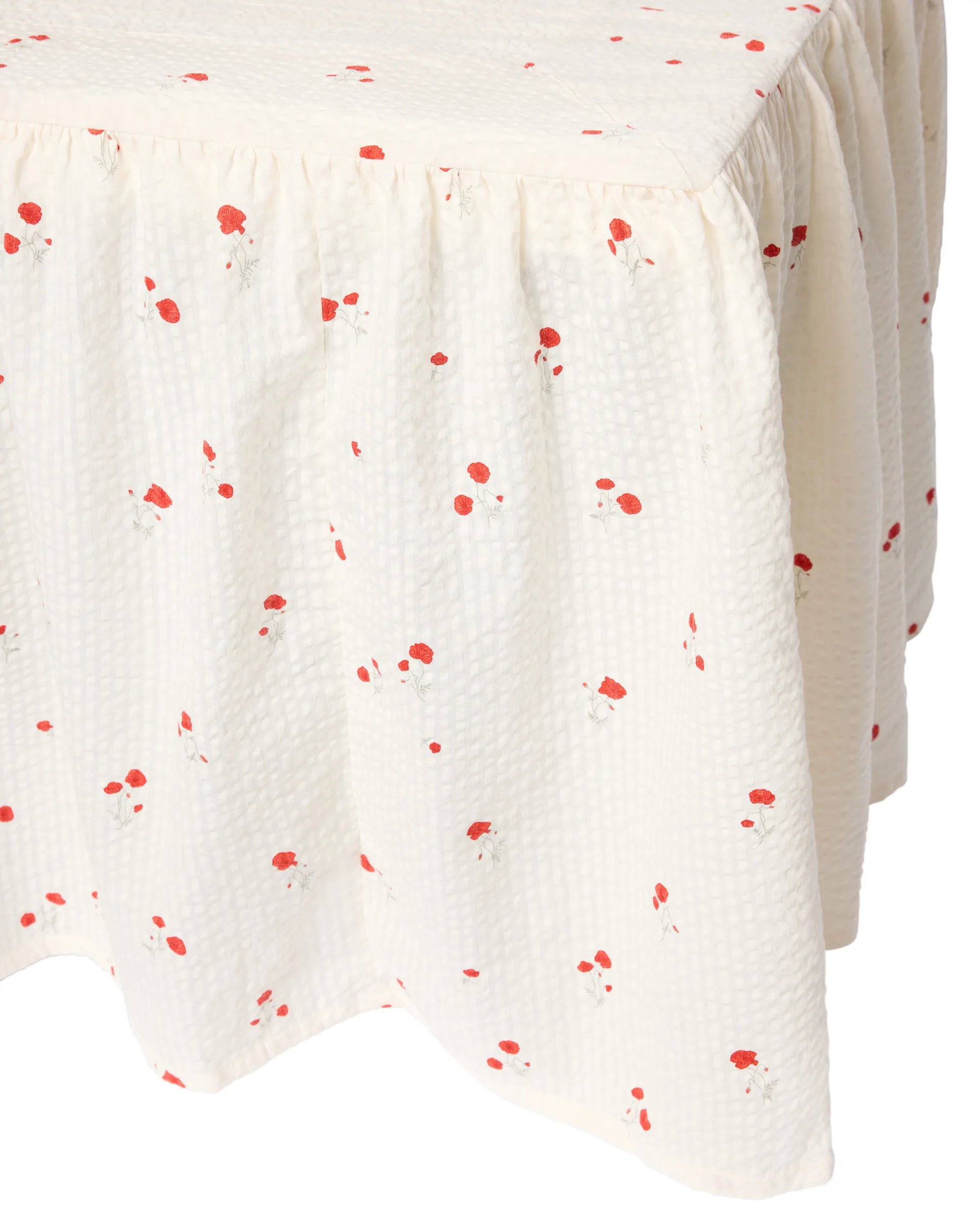 Poppy Seersucker sengeskørt, 180x200x53 cm Garbo&Friends