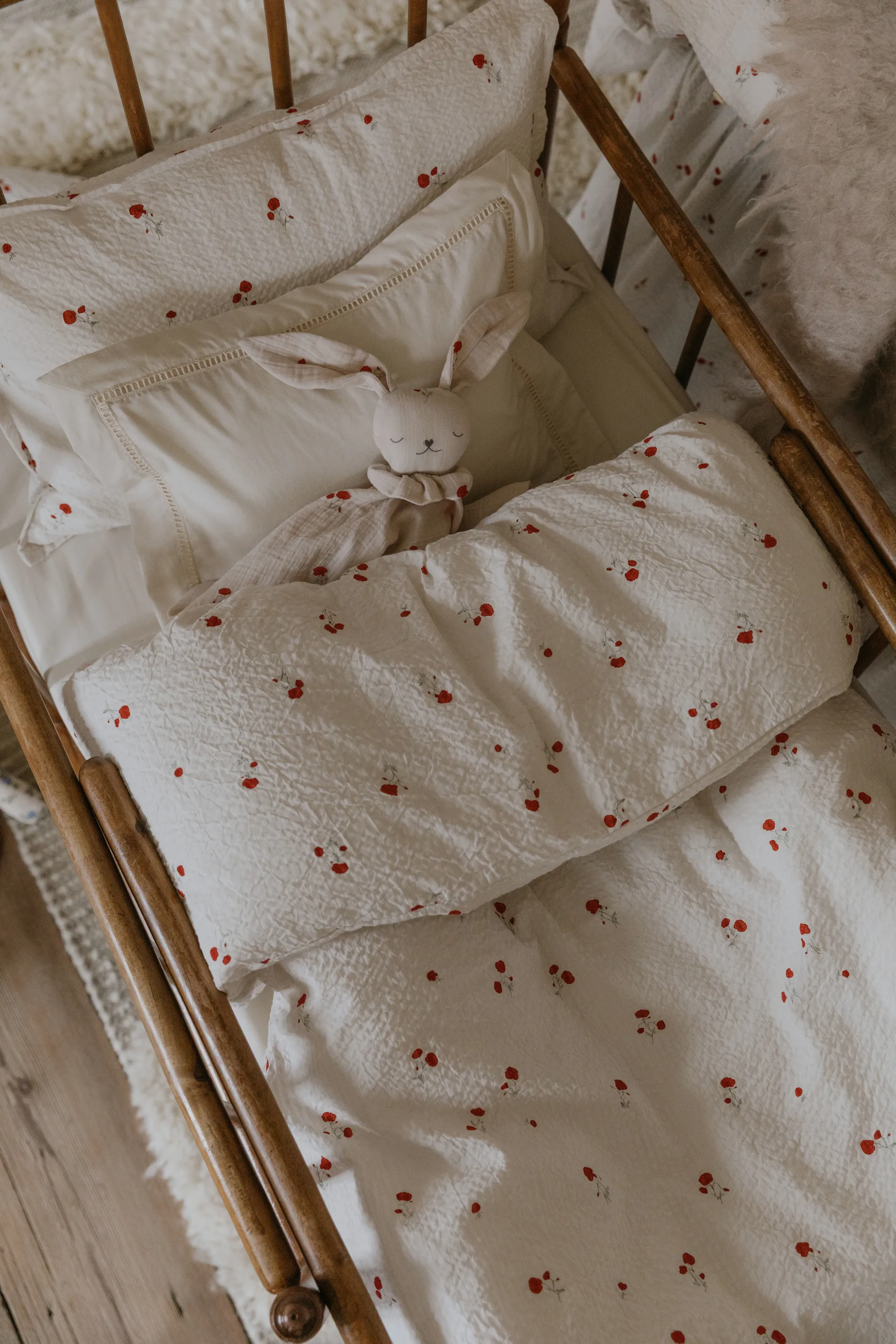 Poppy Seersucker sengesæt baby, 70x80 cm/28x35 cm Garbo&Friends