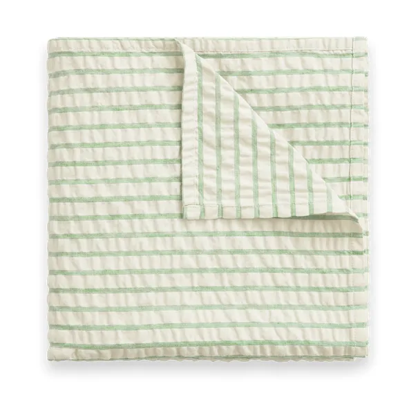 Stripe Emerald Seersucker swaddle tæppe, 110x110 cm Garbo&Friends