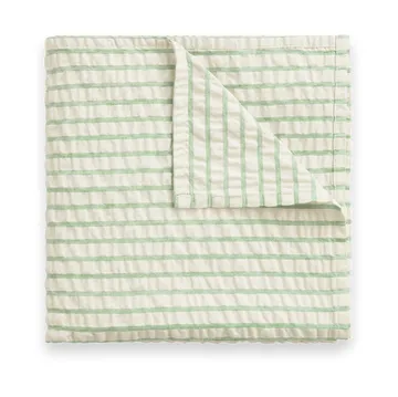 Stripe Emerald Seersucker swaddle tæppe - 110x110 cm - Garbo&Friends