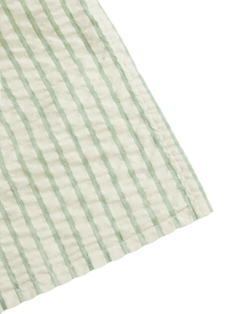 Stripe Emerald Seersucker swaddle tæppe, 110x110 cm Garbo&Friends