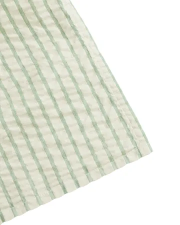Stripe Emerald Seersucker swaddle tæppe - 110x110 cm - Garbo&Friends