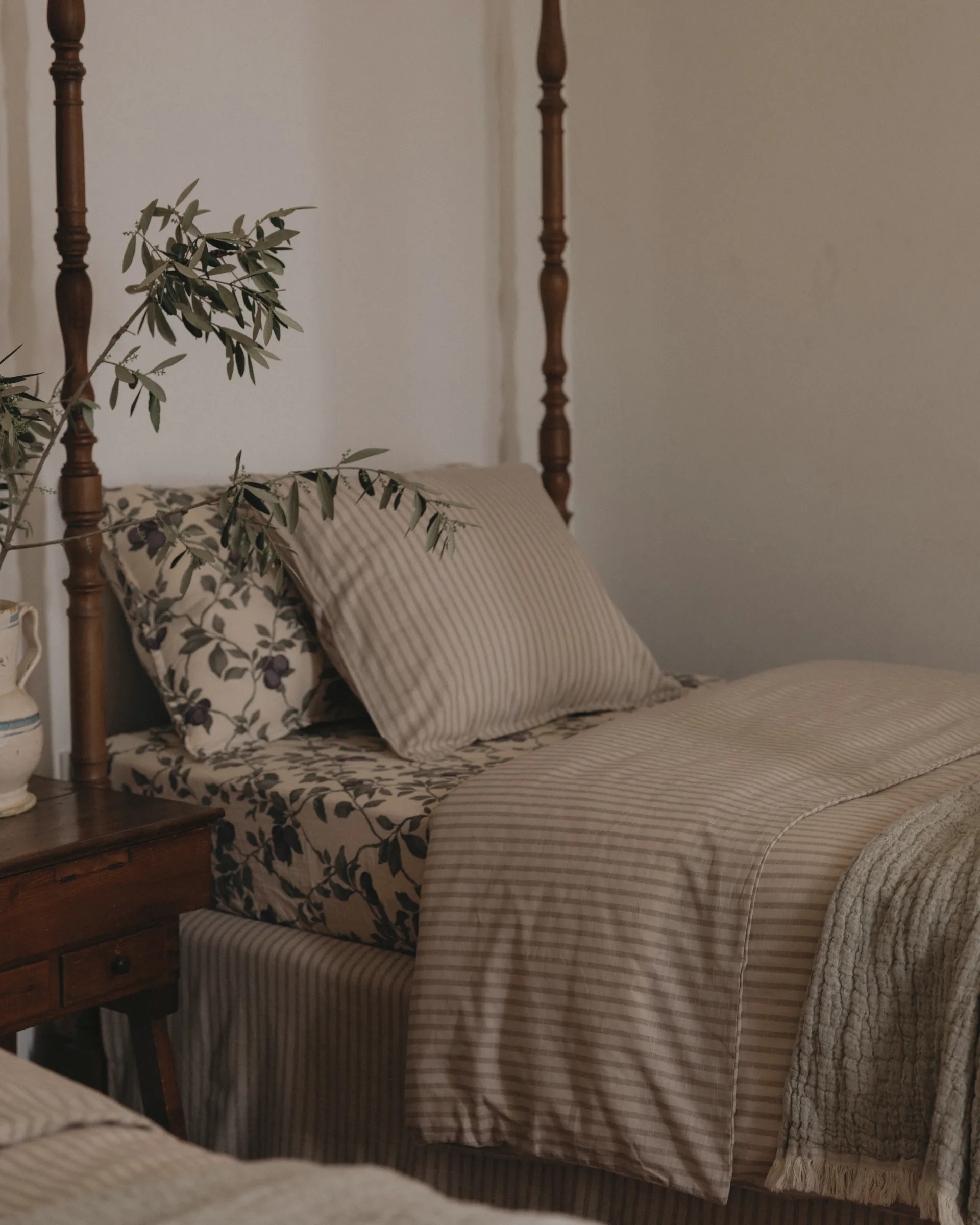 Stripe Mauve sengetøjssæt, 150x210 cm/50x60 cm Garbo&Friends