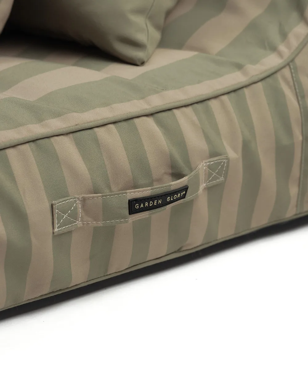 Garden Glory flydende solseng, Eukalyptusgrøn-beige, 85x168,5 cm Garden Glory