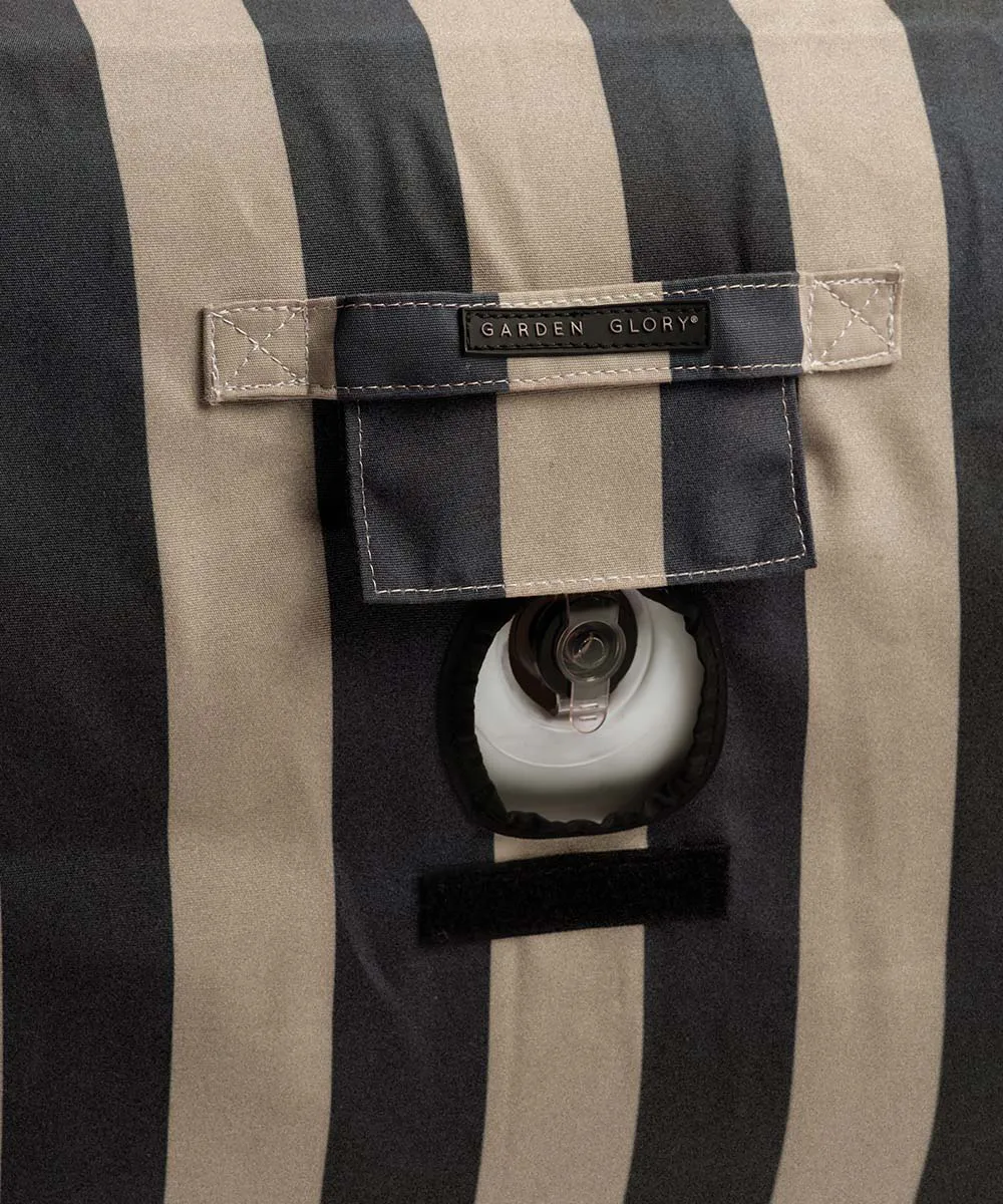 Garden Glory flydende solseng, Sort-beige, 85x168,5 cm Garden Glory