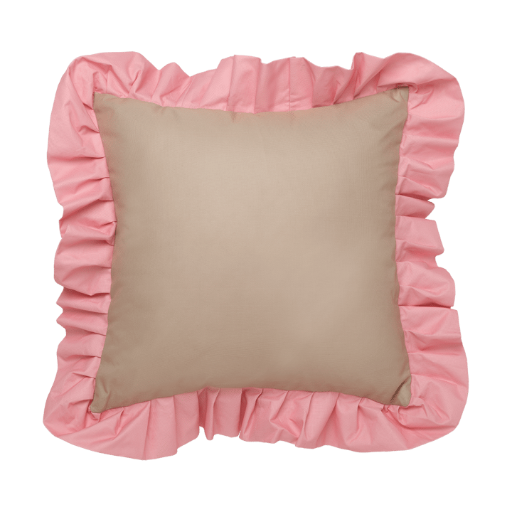 Garden Glory Outdoor pude med flæse 45x45 cm - Beige-pink - Garden Glory