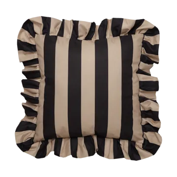 Garden Glory Outdoor pude med flæse 45x45 cm - Black-beige - Garden Glory