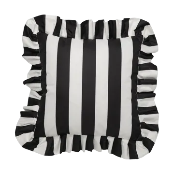 Garden Glory Outdoor pude med flæse 45x45 cm - Black-white - Garden Glory