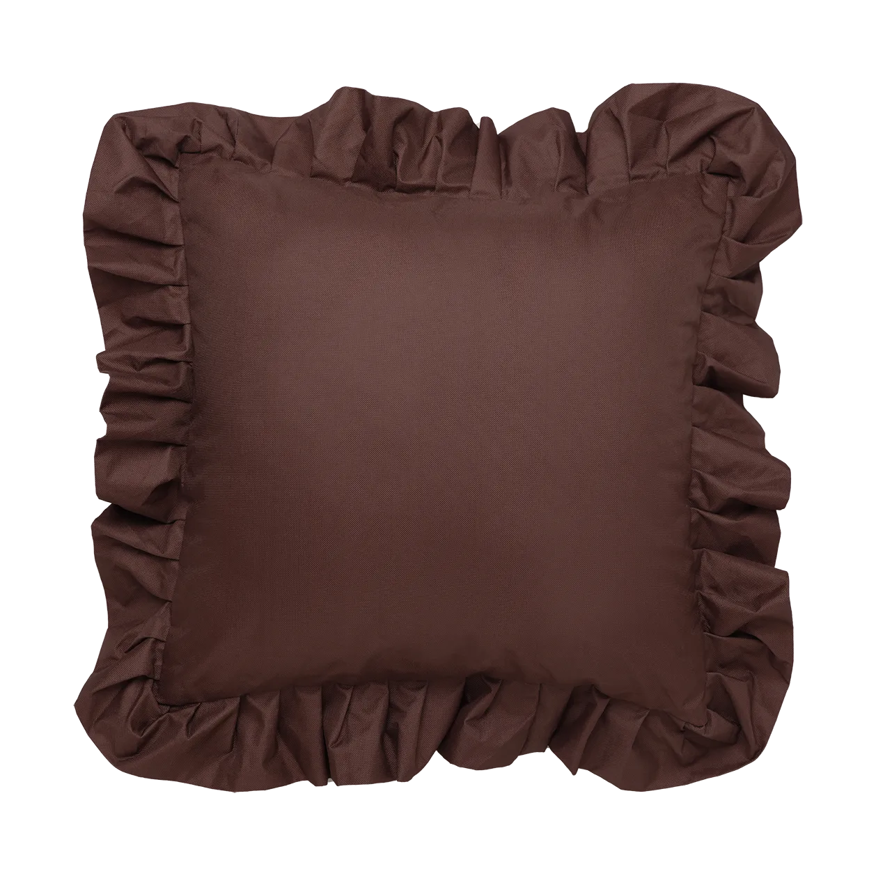 Garden Glory Outdoor pude med flæse 45x45 cm, Brown Garden Glory