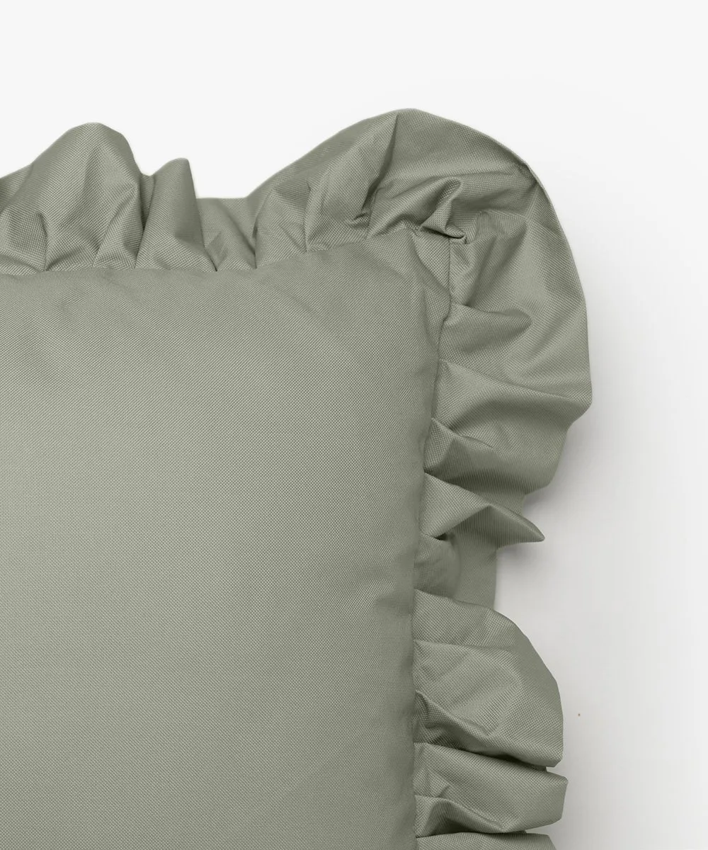 Garden Glory Outdoor pude med flæse 45x45 cm, Green Garden Glory