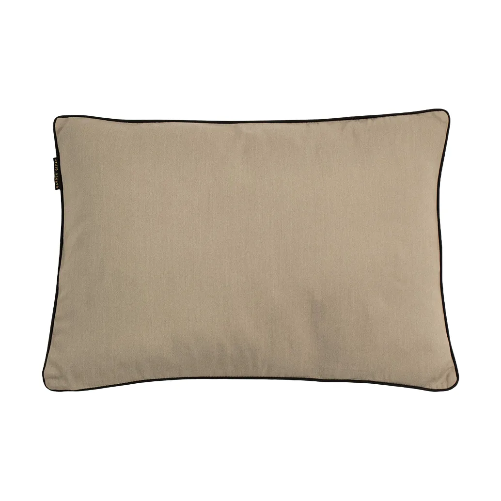 Garden Glory pude, Beige med sort kant 50x70 cm Garden Glory