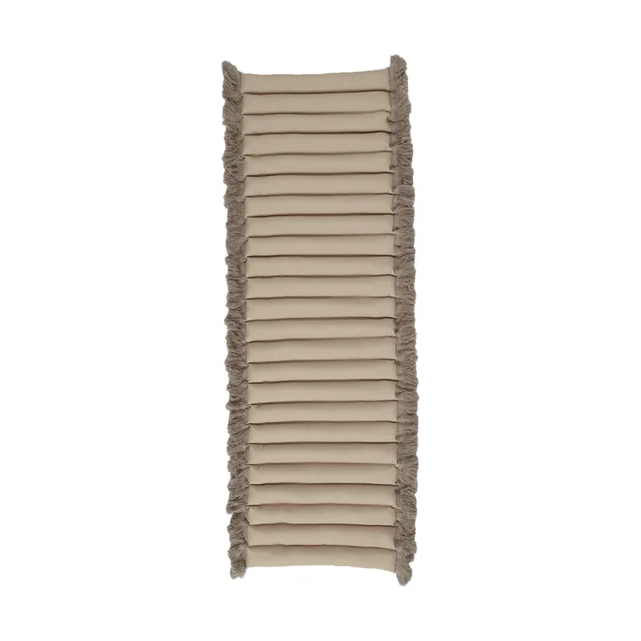 Garden Glory siddehynde med frynser - Beige, beige frynse, 38x120 cm - Garden Glory