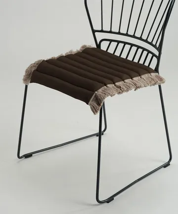 Garden Glory siddehynde med frynser - Beige, beige frynse, 38x40 cm - Garden Glory