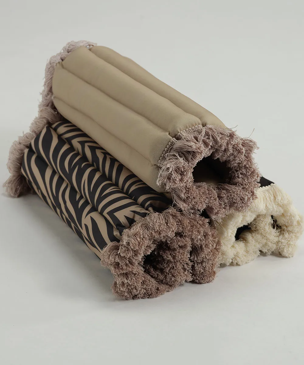 Garden Glory siddehynde med frynser, Beige, beige frynse, 38x40 cm Garden Glory