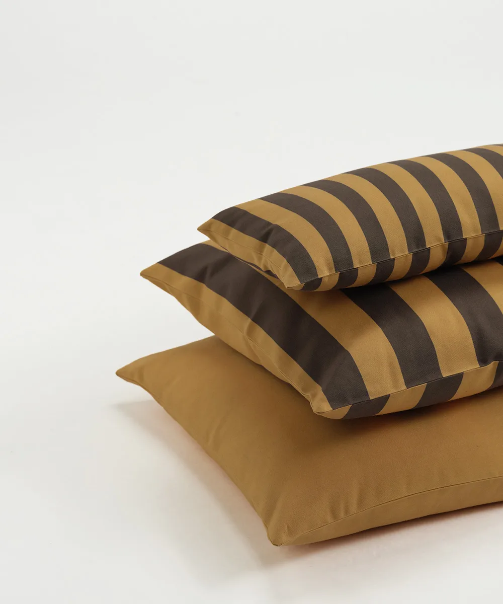 Garden Glory stribet pude, Safrangul-brun, 25x50 cm Garden Glory