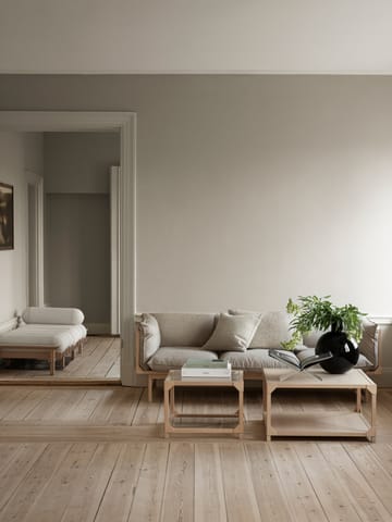 Bleck Sofabord 55x55 cm glas - Bøg-natur - Gärsnäs