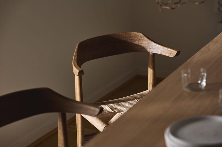 Hedda armstol, Eg-black-papirsnor natur Gärsnäs