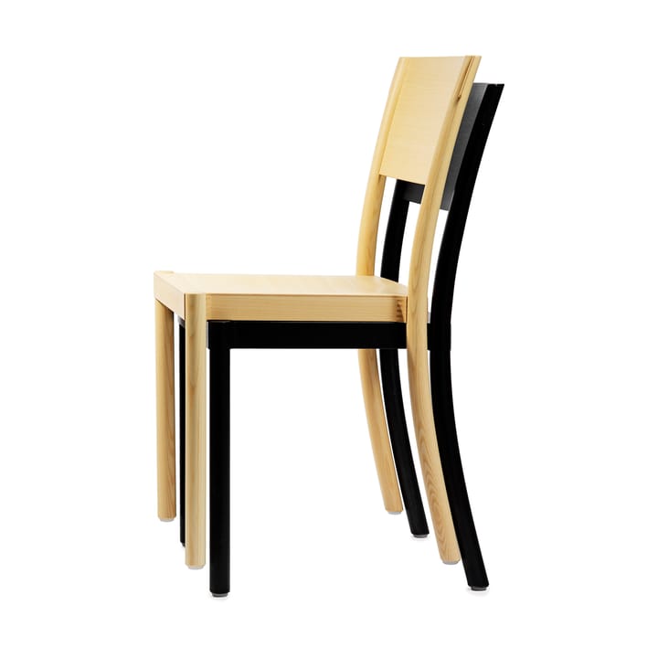 Light & Easy stol - Ask-white-fineret sæde - Gärsnäs