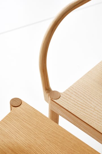 Light & Easy stol - Ask-white-fineret sæde - Gärsnäs