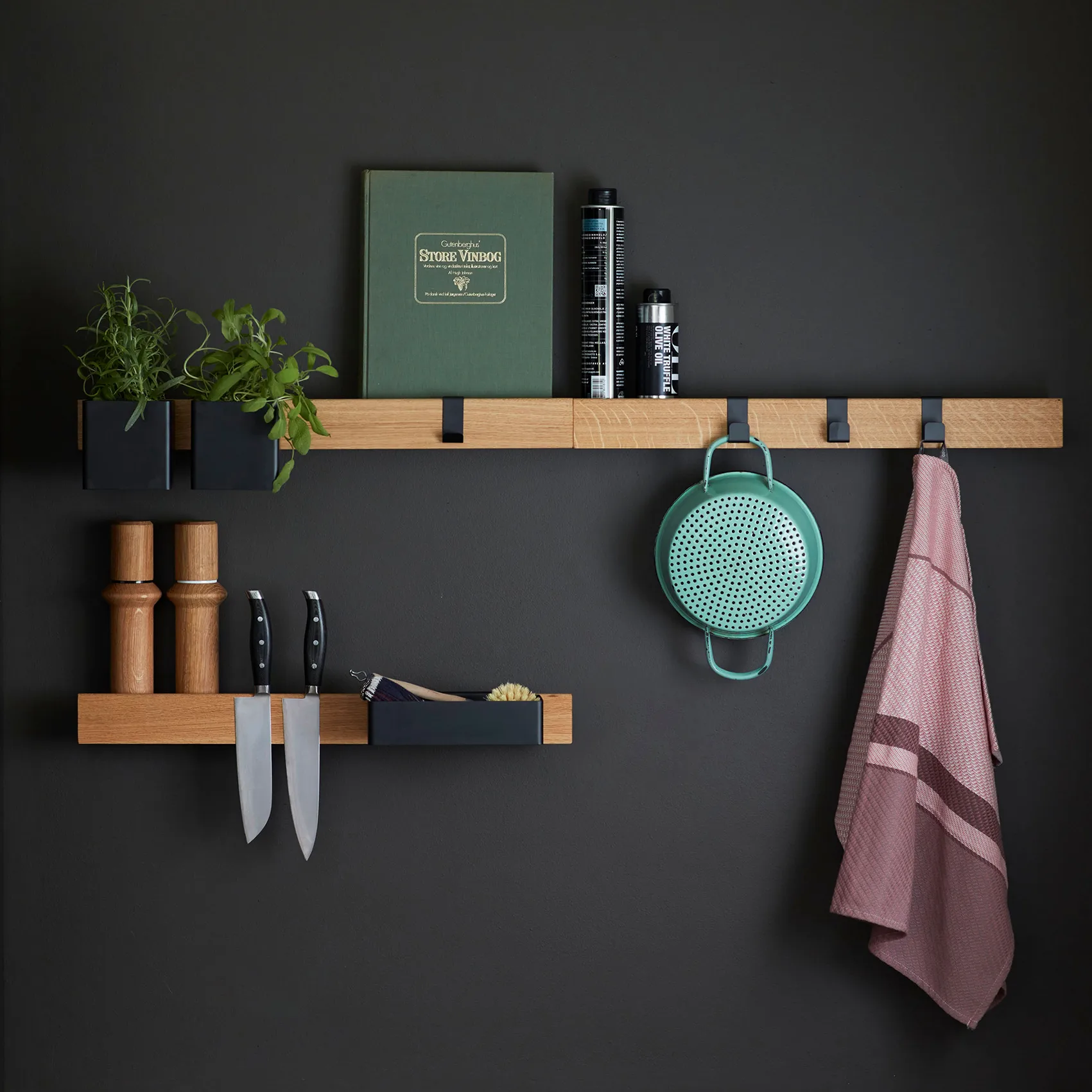 Flex Rail magnetliste 60 cm, Eg/Sort Gejst