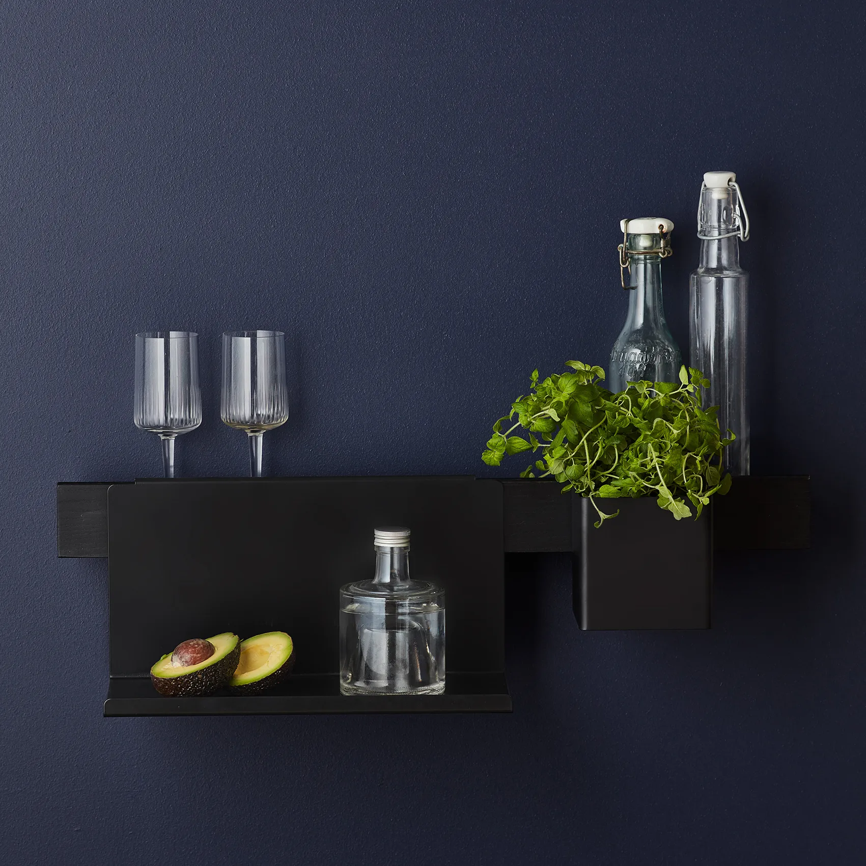 Flex Rail magnetliste 60 cm, Sortbejdset eg/Sort Gejst