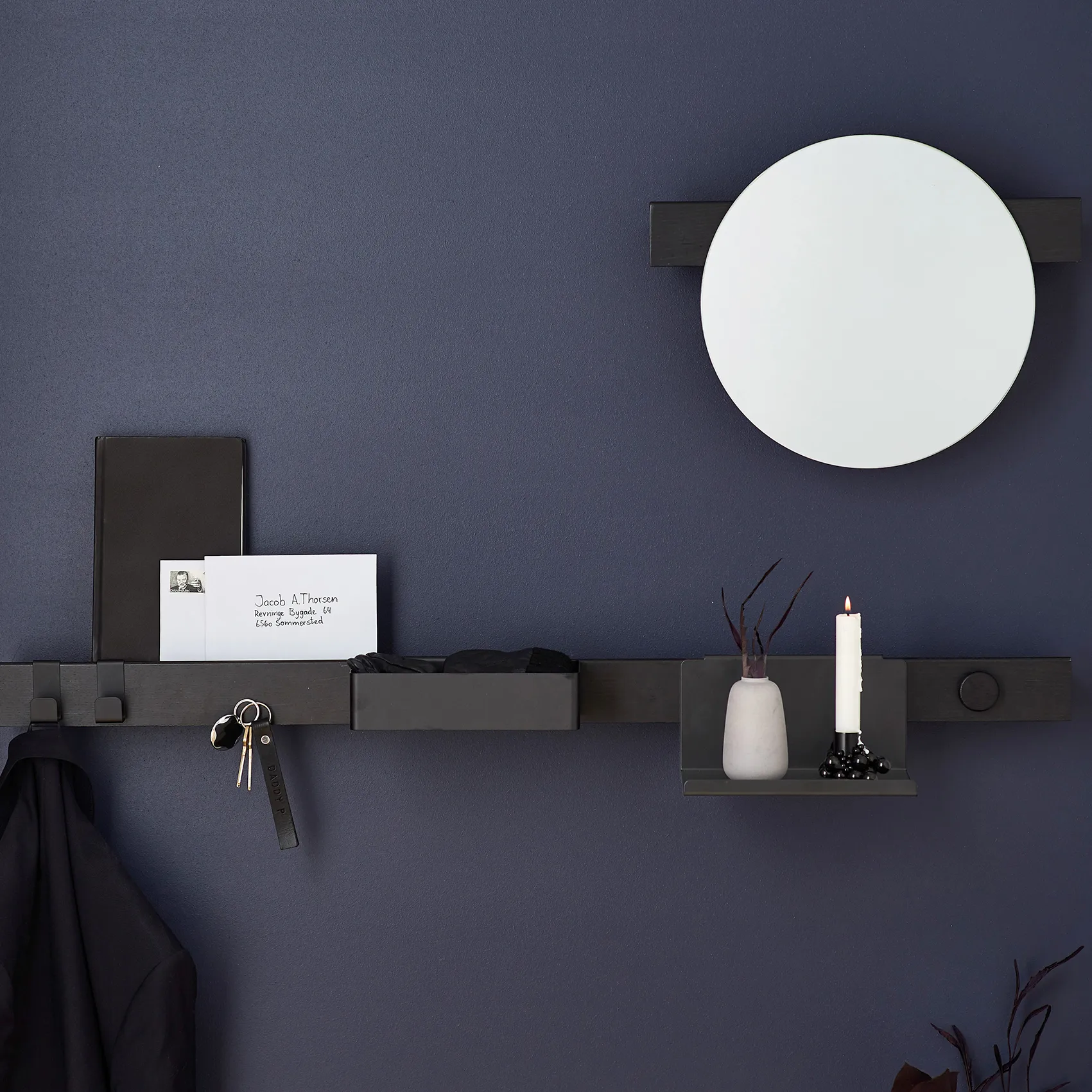 Flex Rail magnetliste 60 cm, Sortbejdset eg/Sort Gejst