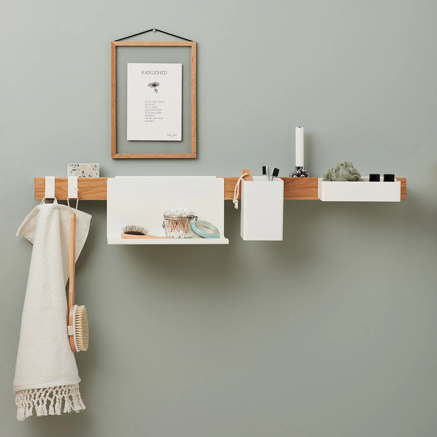 Flex Shelf hylde 21 cm, Hvid Gejst