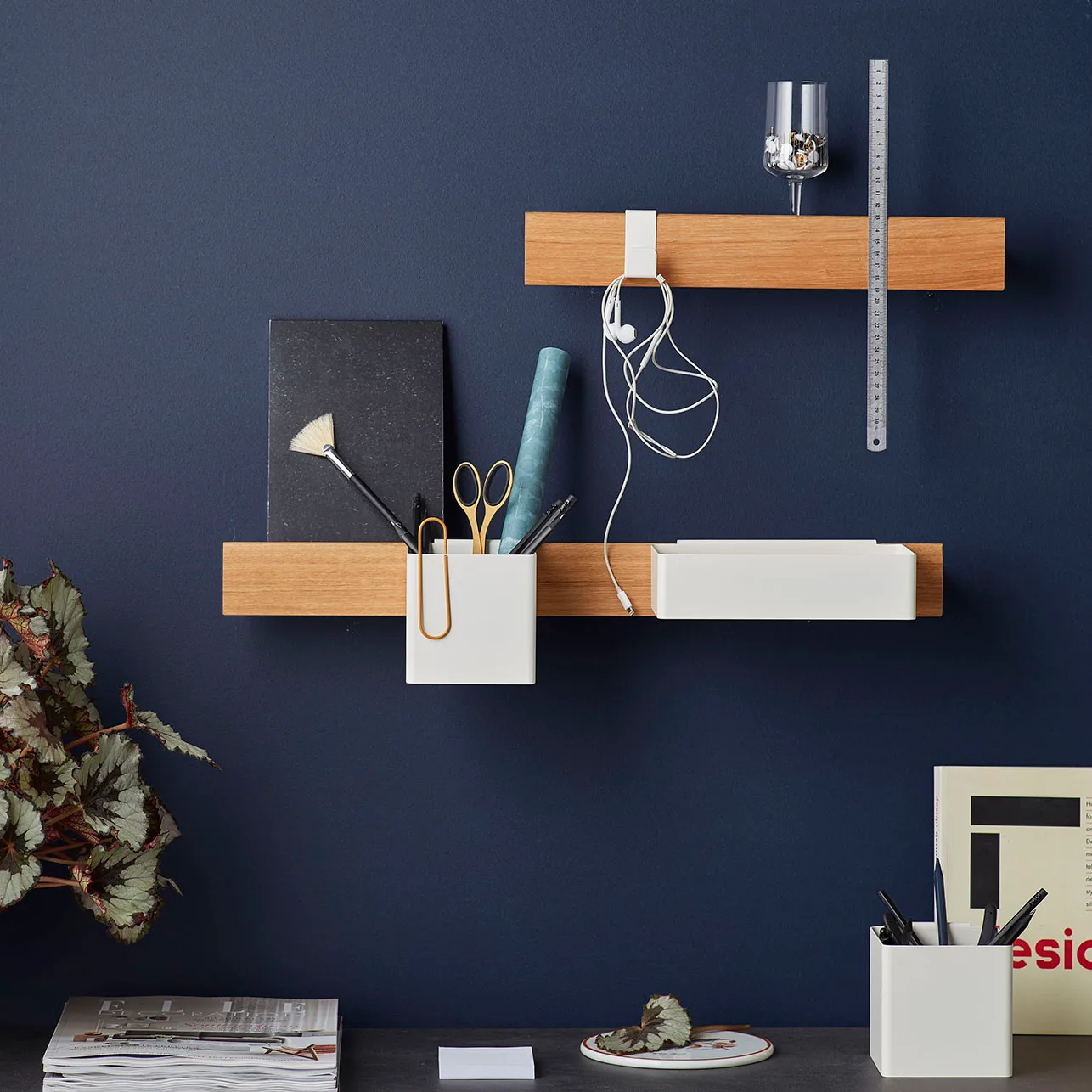 Flex Tray opbevaringsboks, Hvid Gejst