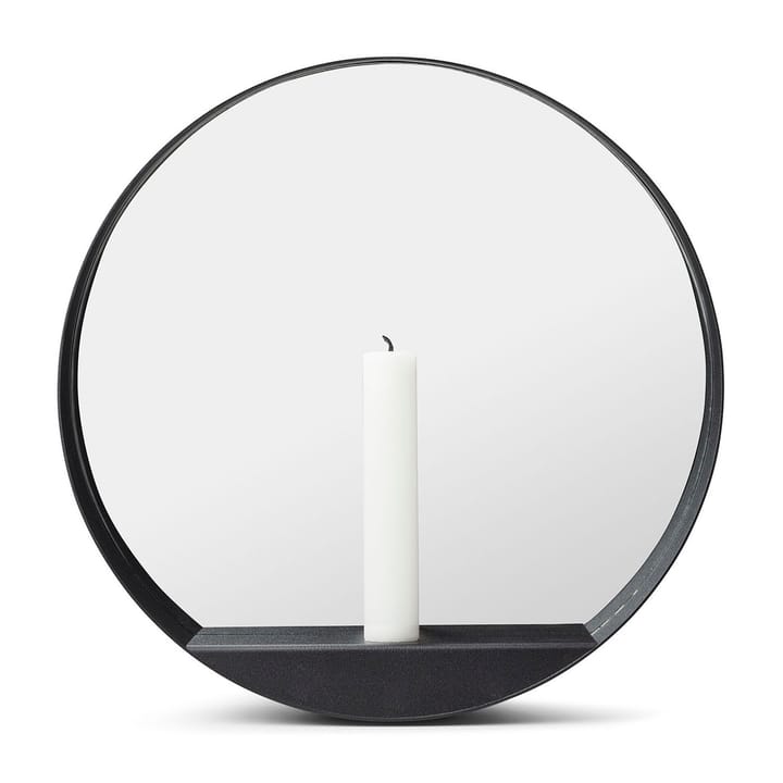 Glim spejl/lysestage Ø28 cm - Sort - Gejst