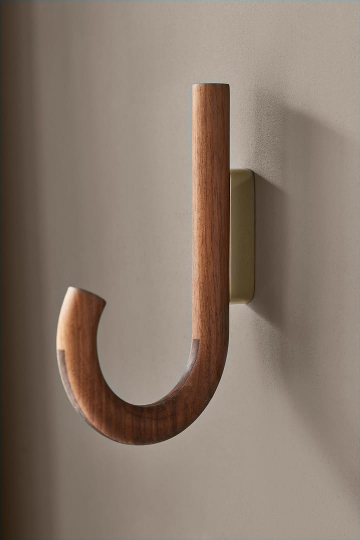 Hook krog 19 cm, Valnød/Messing Gejst