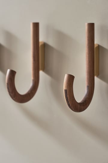 Hook krog 19 cm - Valnød/Messing - Gejst