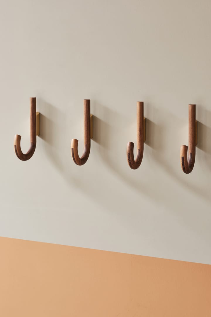 Hook krog 19 cm, Valnød/Messing Gejst