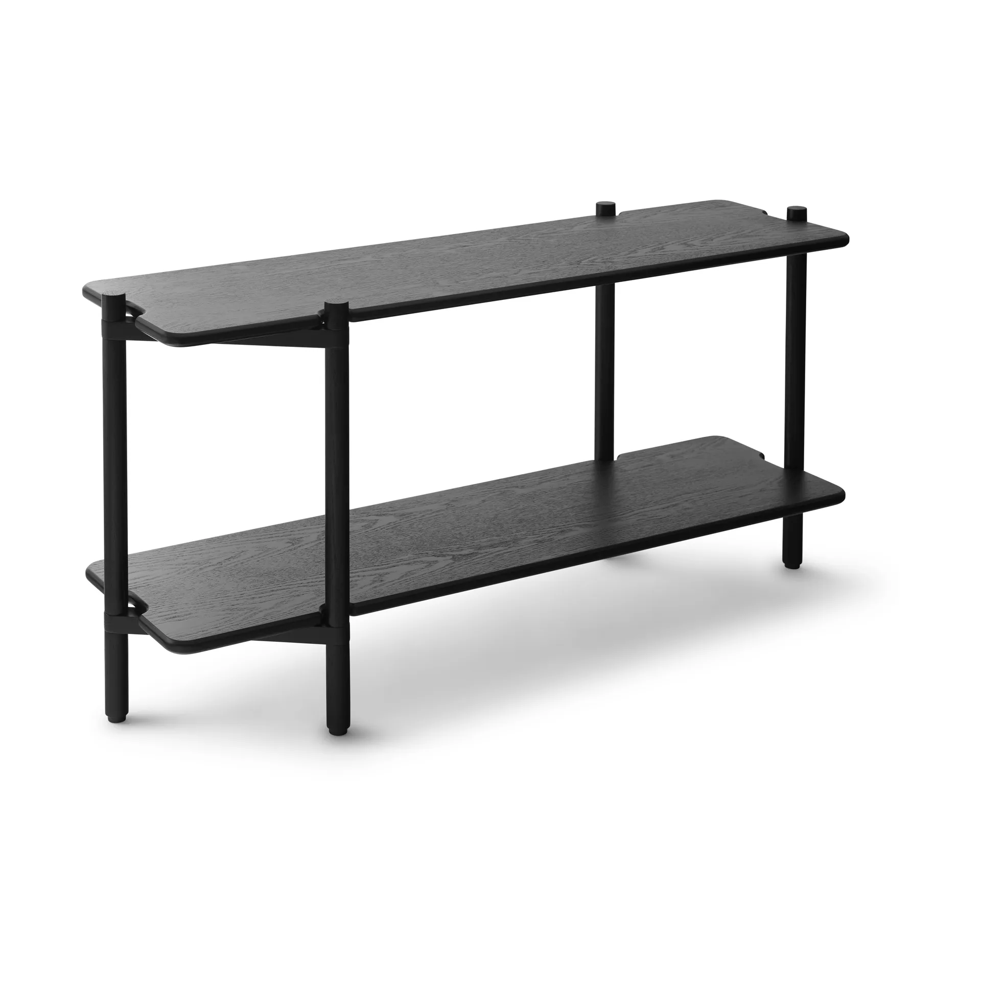 Invi boghylde 2 hylder modul 1, Sort ask Gejst