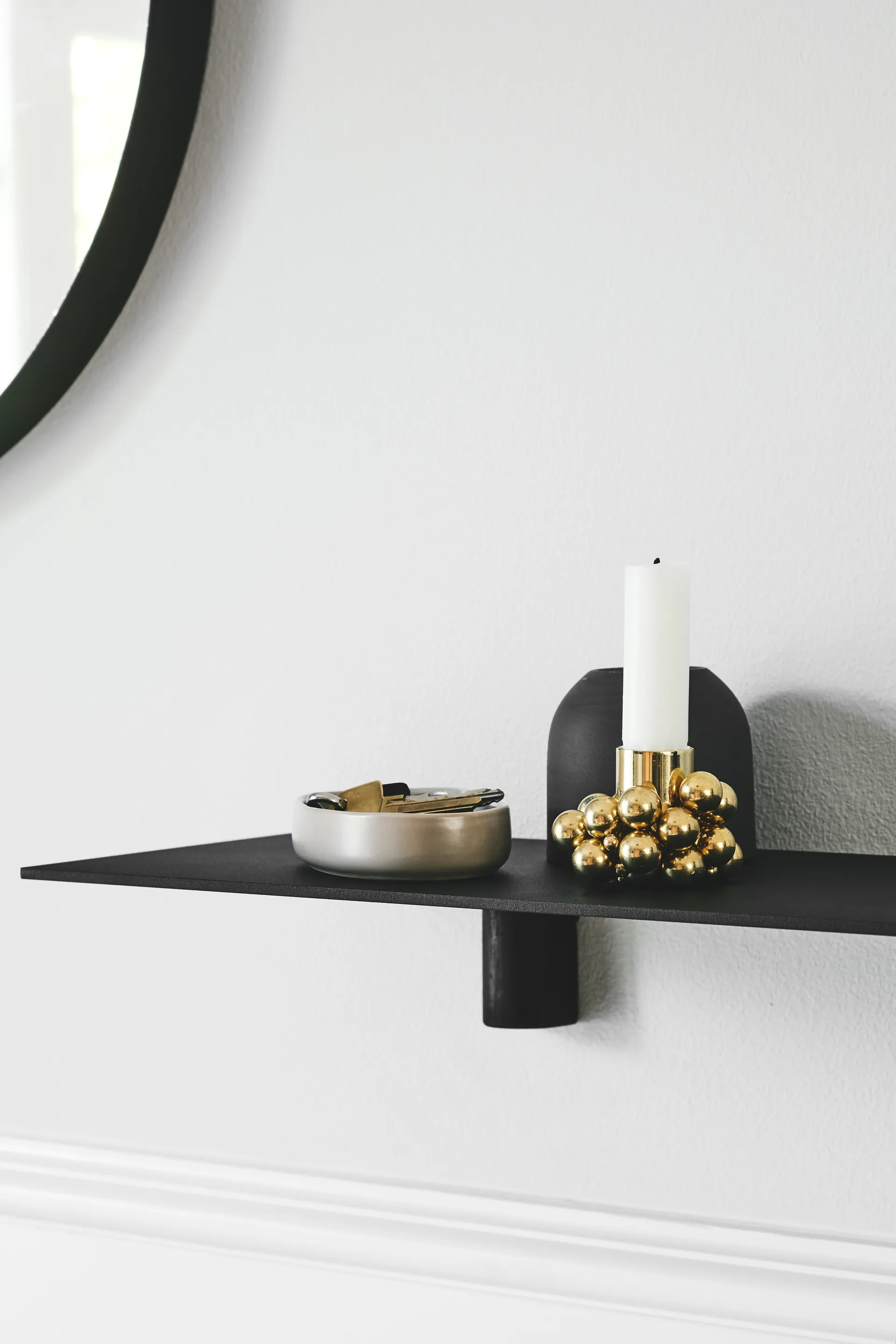 Kollage hylde 60 cm, Sort Gejst