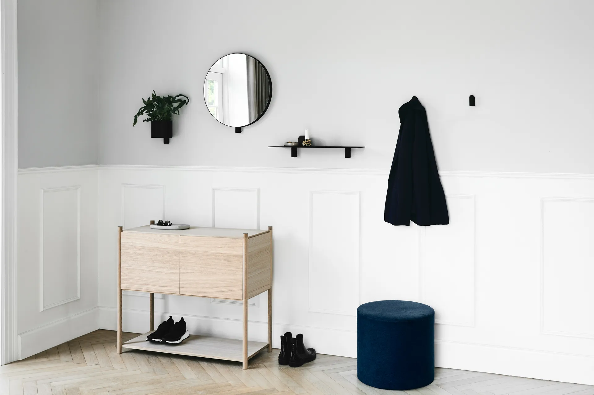 Kollage hylde 60 cm, Sort Gejst