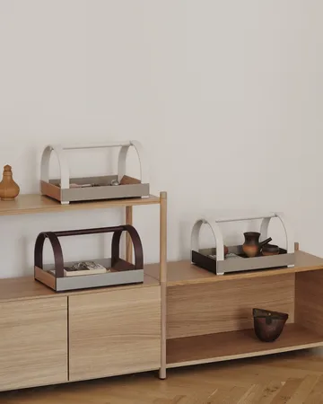 Kydo bakke med håndtag 40,5x27x23,5 cm - Mørk eg-beige white - Gejst