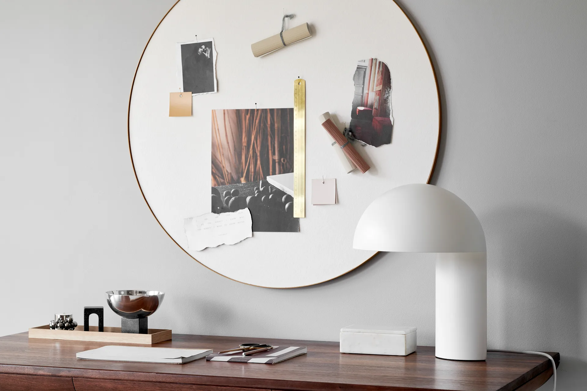 Leery bordlampe 40 cm, Hvid Gejst