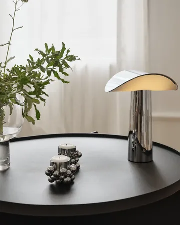 Lium portable bordlampe 22,5 cm - Chrome - Gejst